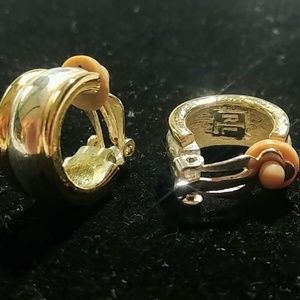 Silver and Gold Tone Ralph Lauren Clip On Earrings